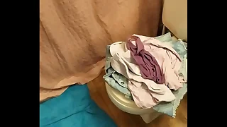 Showering sissy loses personal wardrobe rights